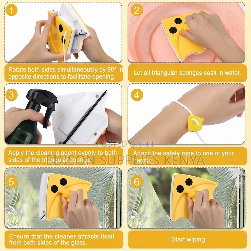 Magnetic Window Double Sided Glass Wipe Window Cleaner, Wiper