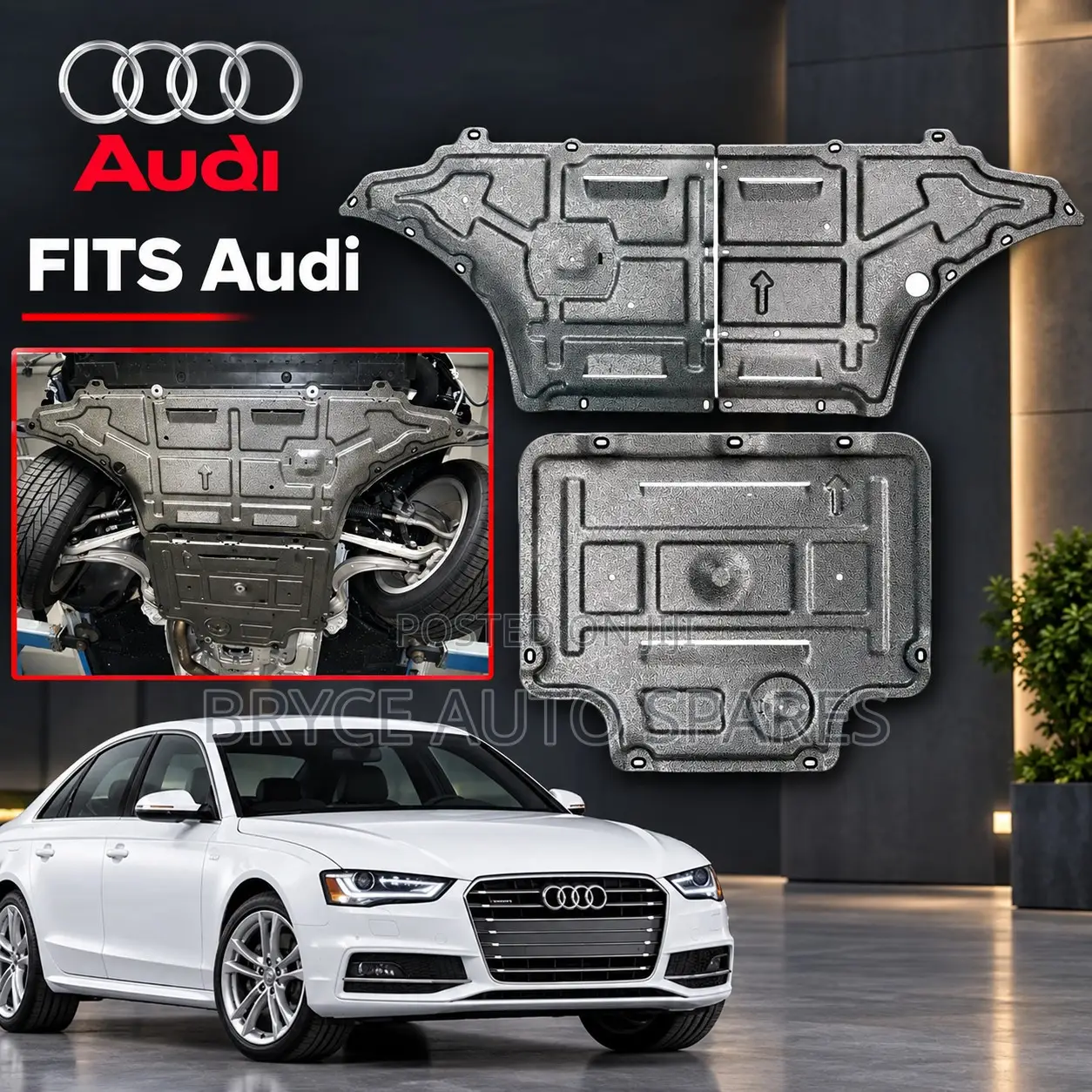 Under Engine Gearbox Cover Undertray Shield for Audi A4 S4 B8