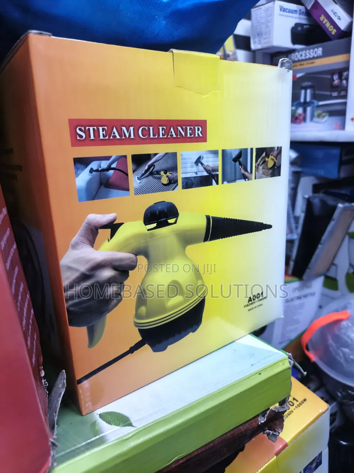 Yellow 1000w Steam Cleaner With Accessories