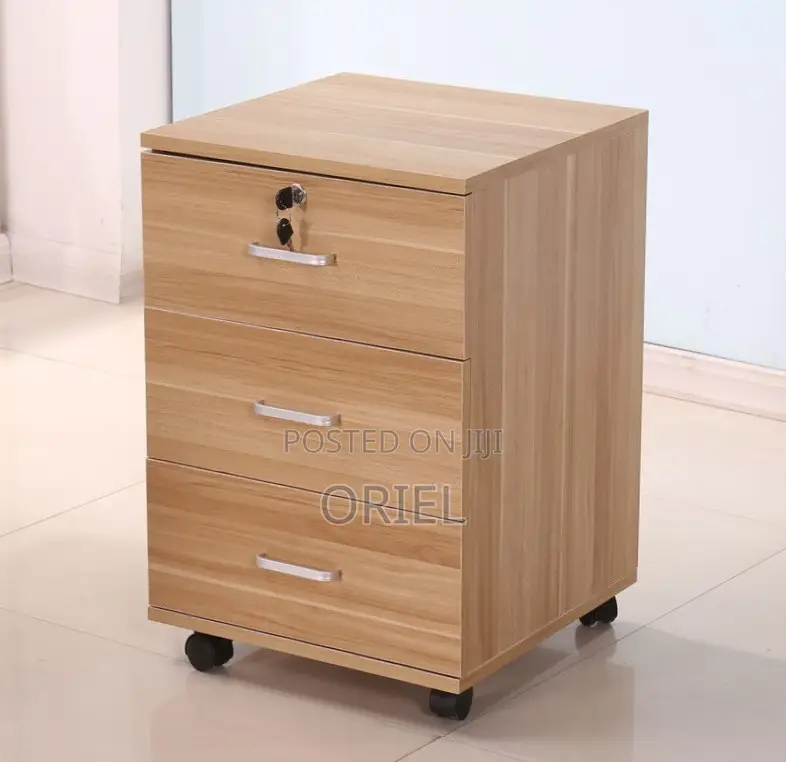 Office Cabinet : Lockable 3 Drawer Mobile File Cabinet