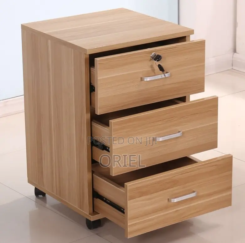 Office Cabinet : Lockable 3 Drawer Mobile File Cabinet