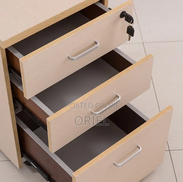 Office Cabinet : Lockable 3 Drawer Mobile File Cabinet
