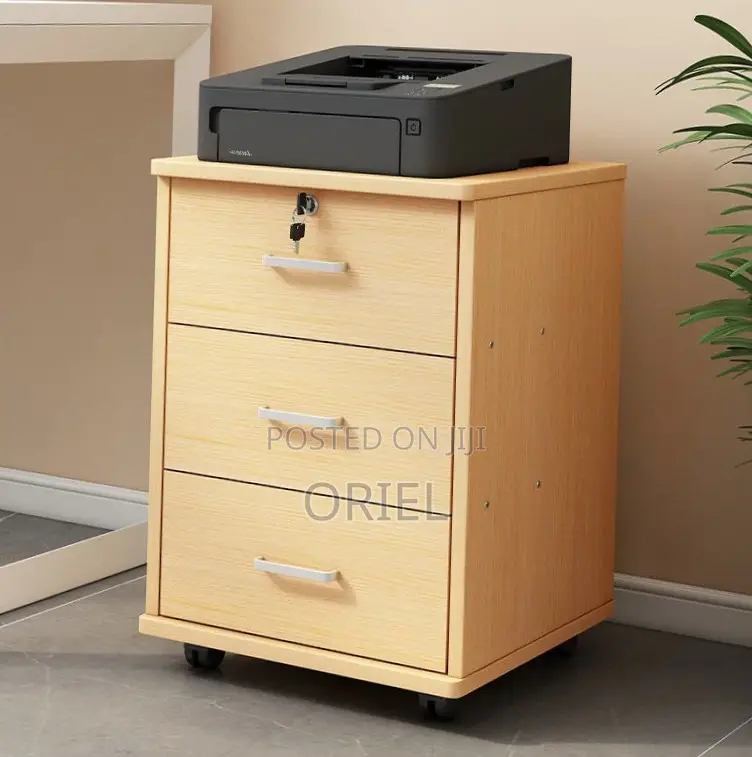 Office Cabinet : Lockable 3 Drawer Mobile File Cabinet