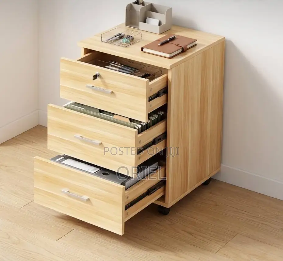 Office Cabinet : Lockable 3 Drawer Mobile File Cabinet