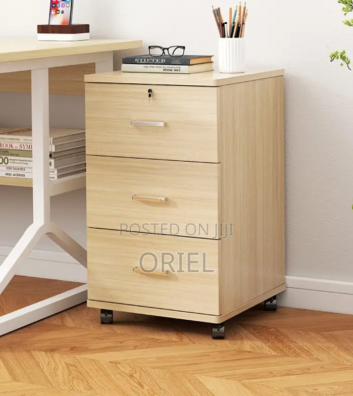 Office Cabinet : Lockable 3 Drawer Mobile File Cabinet