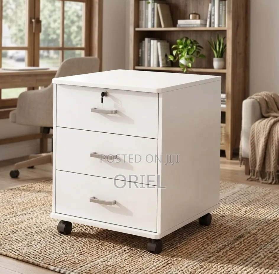 Office Cabinet : Lockable 3 Drawer Mobile File Cabinet