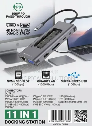 Light Wave LW-M2/NVMe Dock 11 in 1 USB -C HUB Available