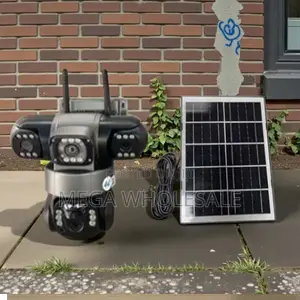 BuiltIn Rechargeable Battery 360Degree 20MP 4G PTZ 3Lens Solar Cameras