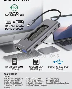 Lightwave 11 in 1 Docking Station 100W PD Pass LW-M2 DOCK- 11 in 1