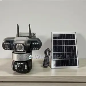 Weatherproof Housing 2Way Audio 20MP 4G PTZ Triple Lens Solar Cameras