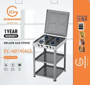 Eurochef Full Gas Standing Cooker With Shelves