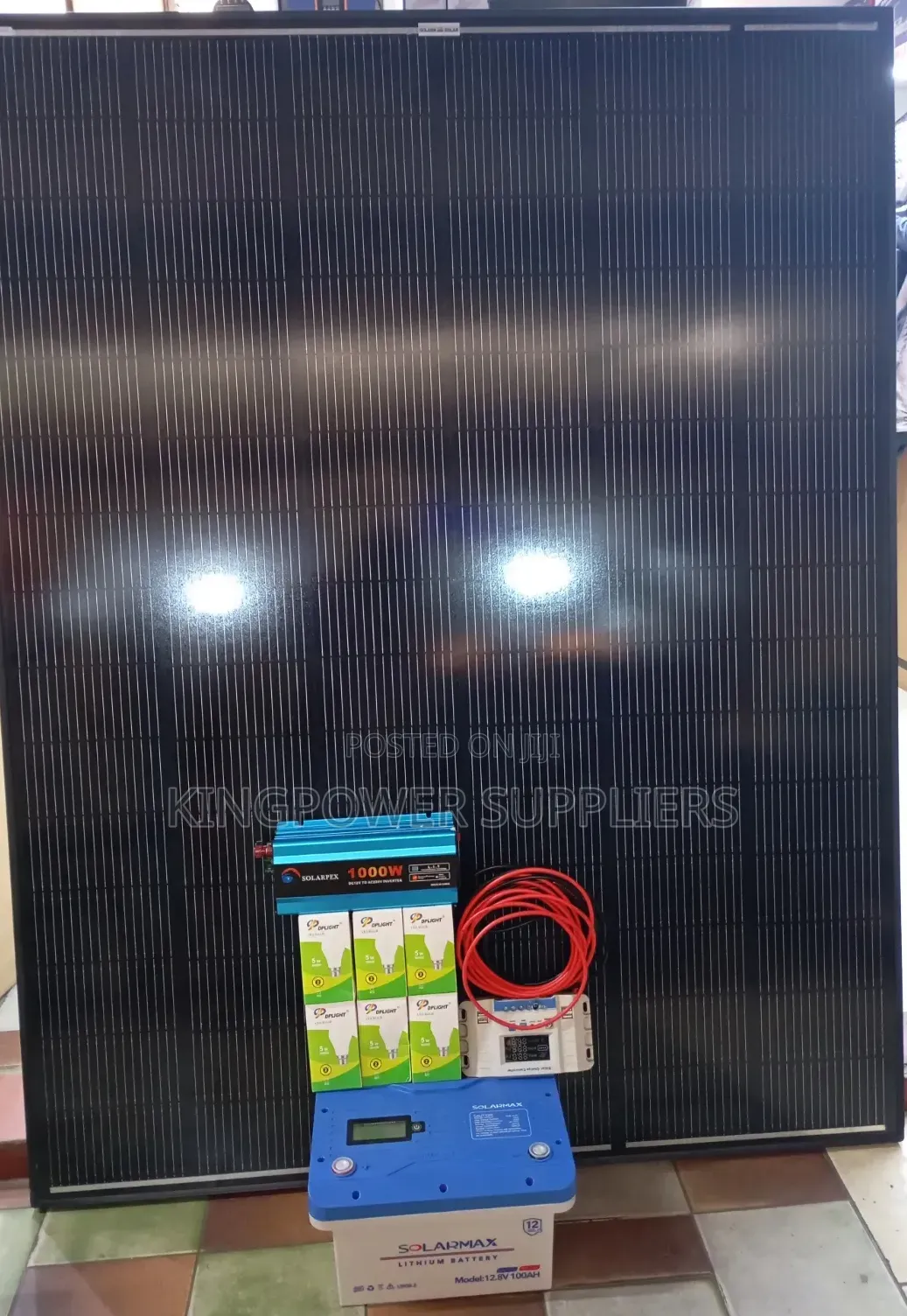460w Solar - 100Ah Lithium - 1000w Inverter - 40A Controller Full Kit