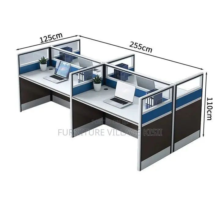 Workstation;4-Way Modular Office Staff Workstation