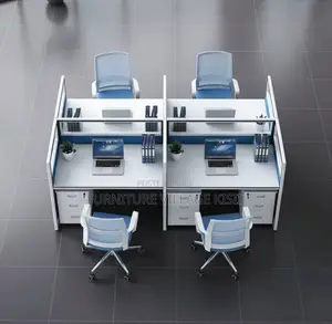 Workstation;4-Way Modular Office Staff Workstation
