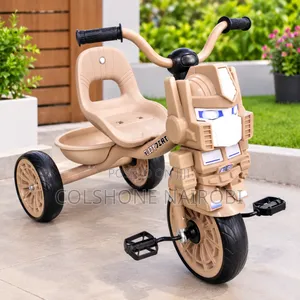 Kids’ 3-Wheel Pedal Tricycle With Backrest Storage Basket