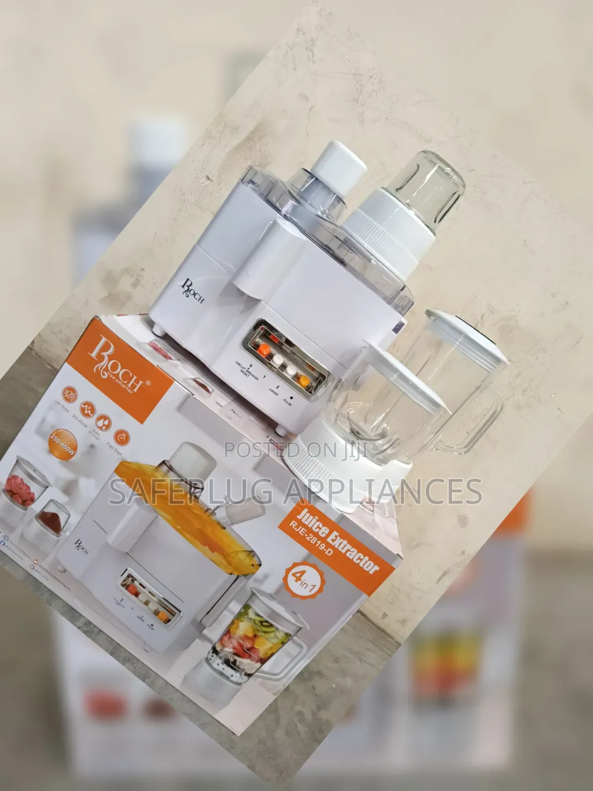 Roch 4-in-1 Juicer Blender Grinder Mill Food Processor