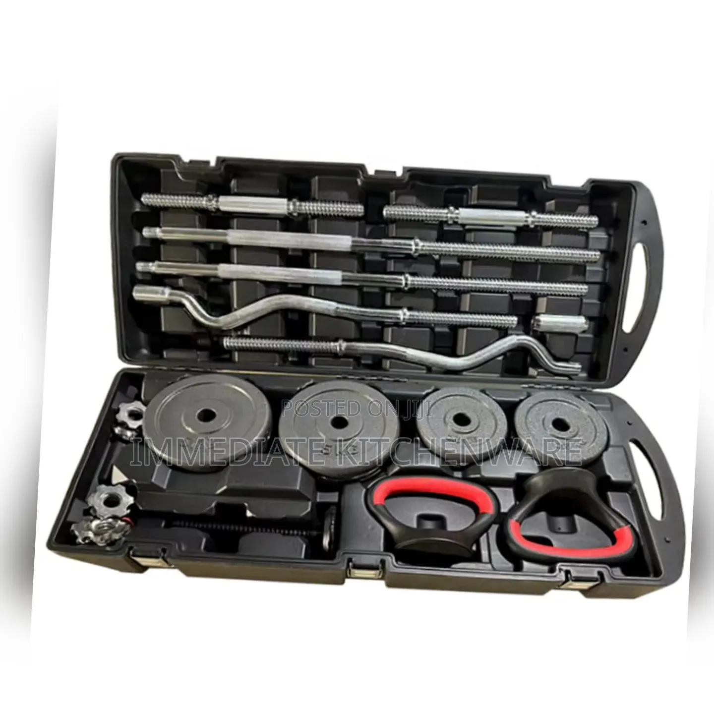 58kg Adjustable Dumbbell and Barbell Set With Case