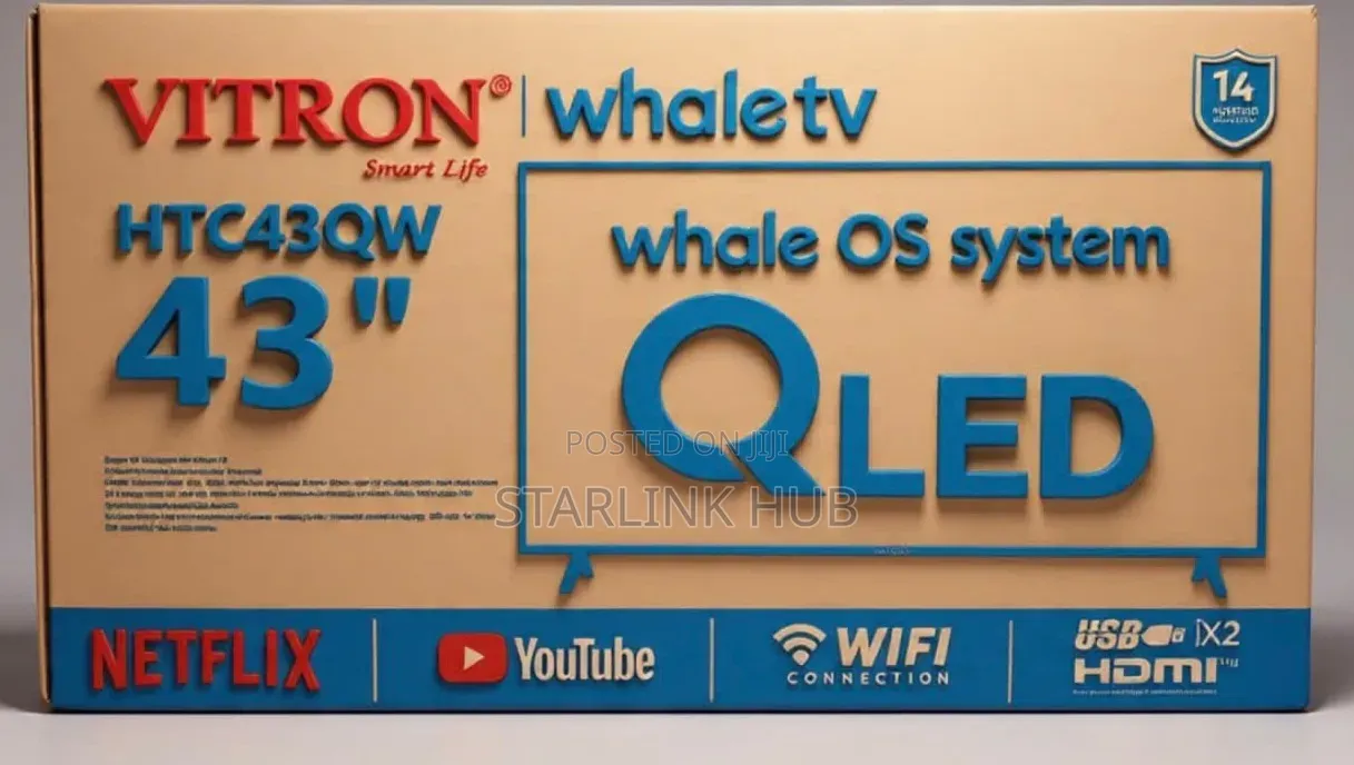 Vitron 43′′ QLED (New Model 2026) FHD Smart Android TV- HTC43QW BT