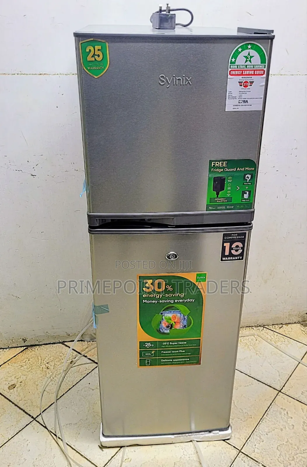 Syinix 138L Double Door Refrigerator – Smart Cooling Energy Saving