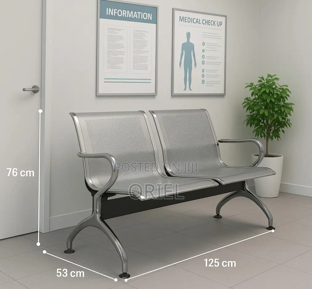 2-Seater Office Waiting Bench : Office Guest Waiting Seat