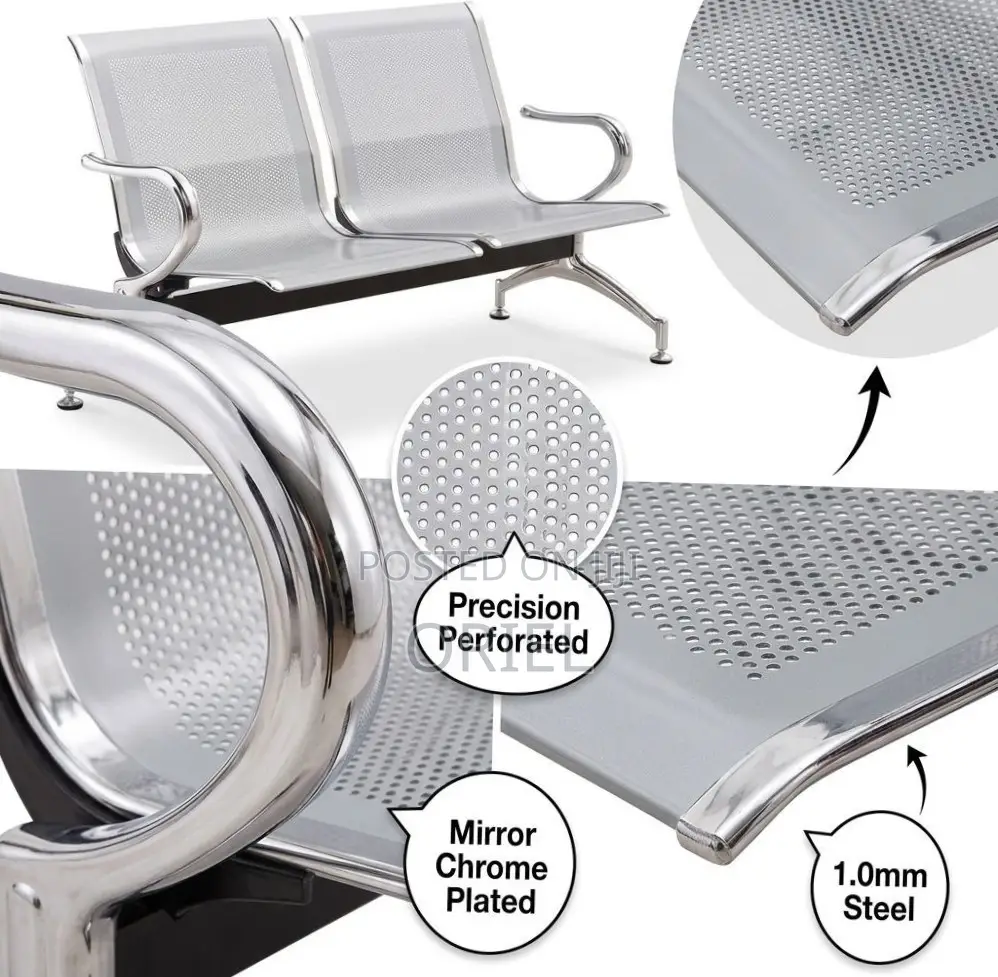 2-Seater Office Waiting Bench : Office Guest Waiting Seat