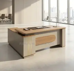 Office Desk; Modern Executive L-Shaped Office Desk