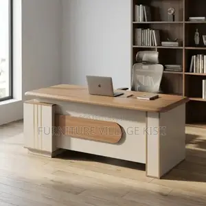 Office Desk; Modern Executive L-Shaped Office Desk
