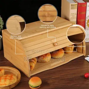 Premium Bamboo Multipurpose Snack / Bread Box