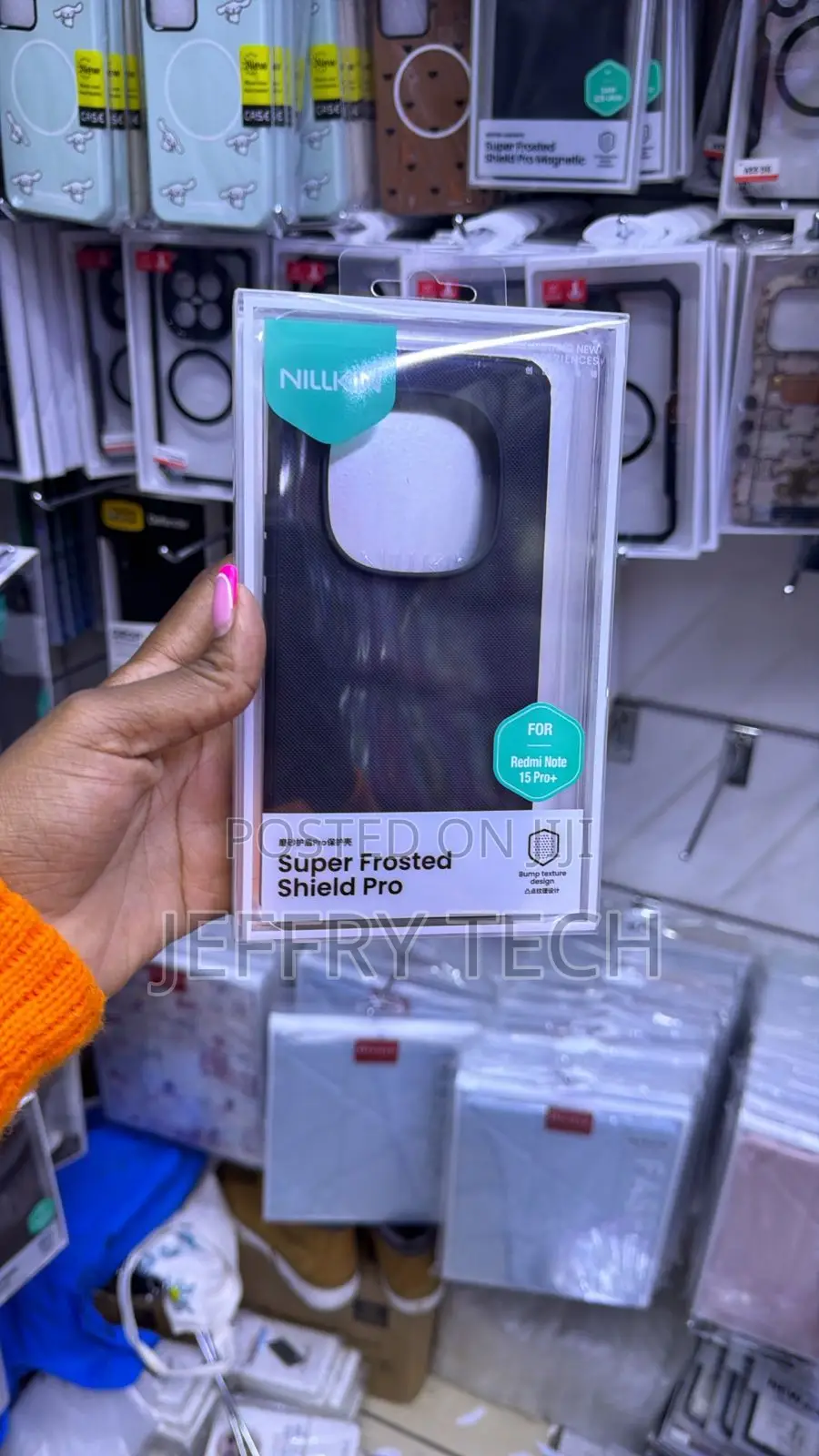 Black Nillkin Super Frosted Pro Case for Xiaomi Redmi Note 15 Pro+