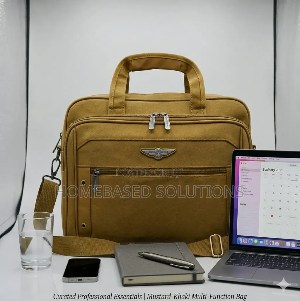 *Multi-Pocket Briefcase Canvas Travel Duffel Bag*