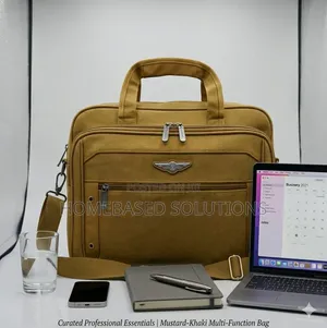*Multi-Pocket Briefcase Canvas Travel Duffel Bag*