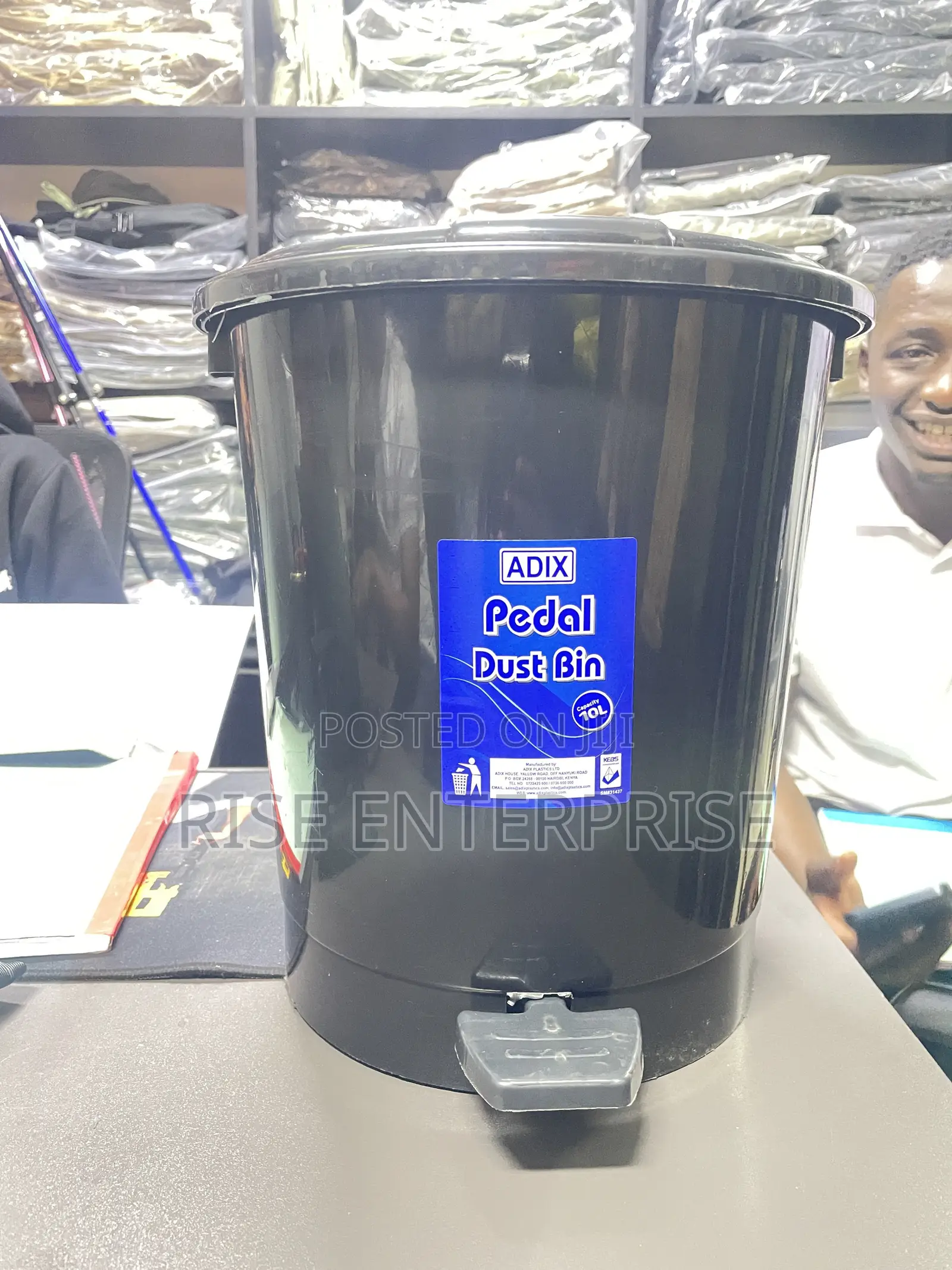 ADix 10L Pedal Dustbin- For Home, Office, Kitchen