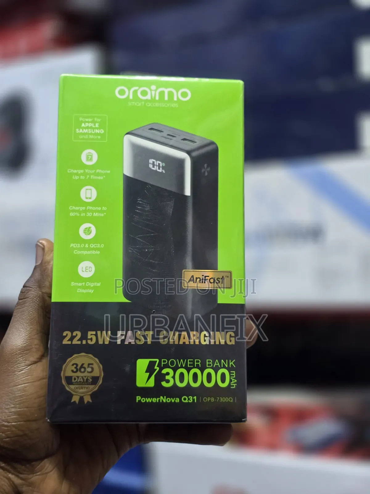 Oraimo 30000mAh 22.5W Super Fast Charging With Smart Digital Display