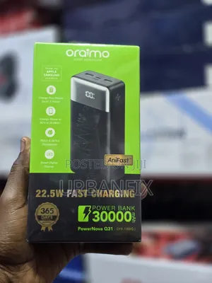 Oraimo 30000mAh 22.5W Super Fast Charging With Smart Digital Display