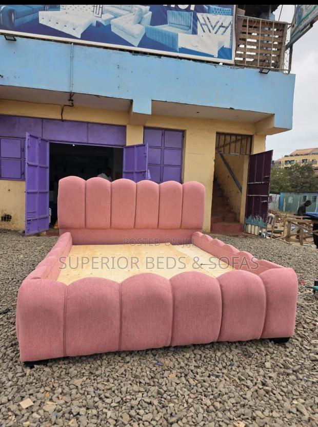 5x6 Blush Scalloped Cloud Bubble Bed: Free Delivery