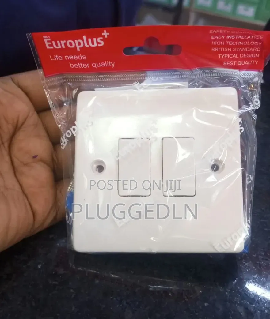 Europlus 2-Gang 2-Way Wall Light Switch