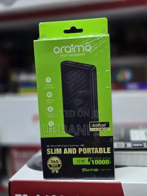 Oraimo 10000mAh Slim and Portable Fast Charging Power Bank