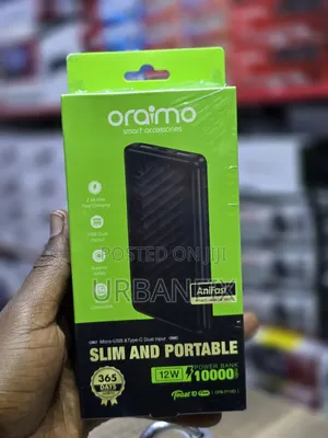 Oraimo 10000mAh Slim and Portable Fast Charging Power Bank