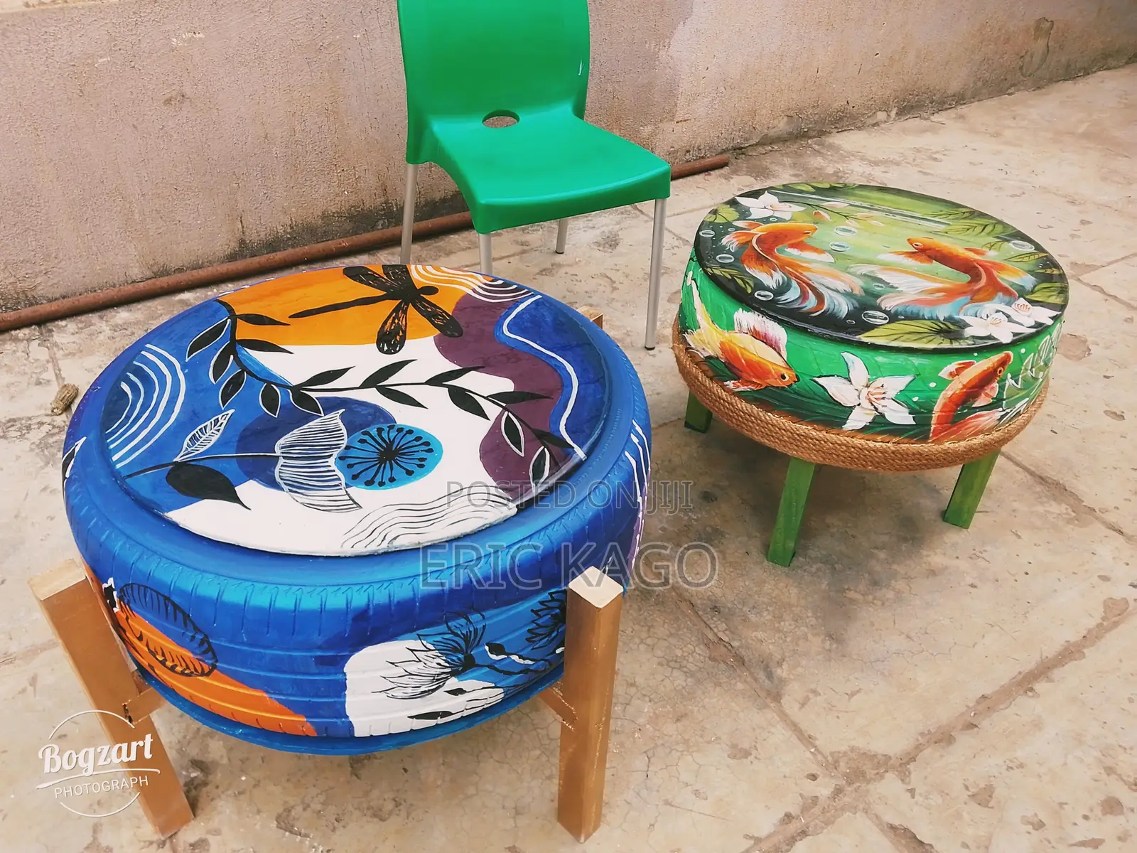 Custom Epoxy Top Coffee Tables/Recycled Tyres Tables
