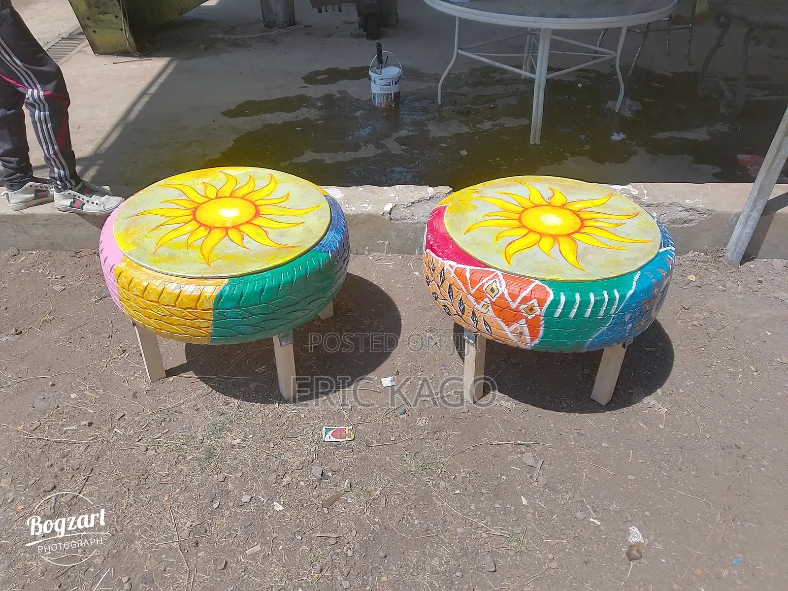 Custom Epoxy Top Coffee Tables/Recycled Tyres Tables