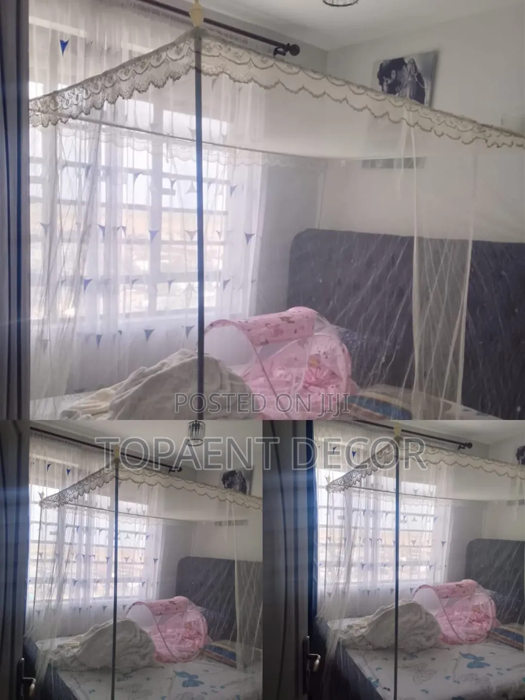 Bed Net With Four Metallic as It Stands