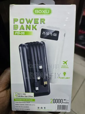 Boxu 20000mAh Super Fast Charging With 4 Built in Output Cables