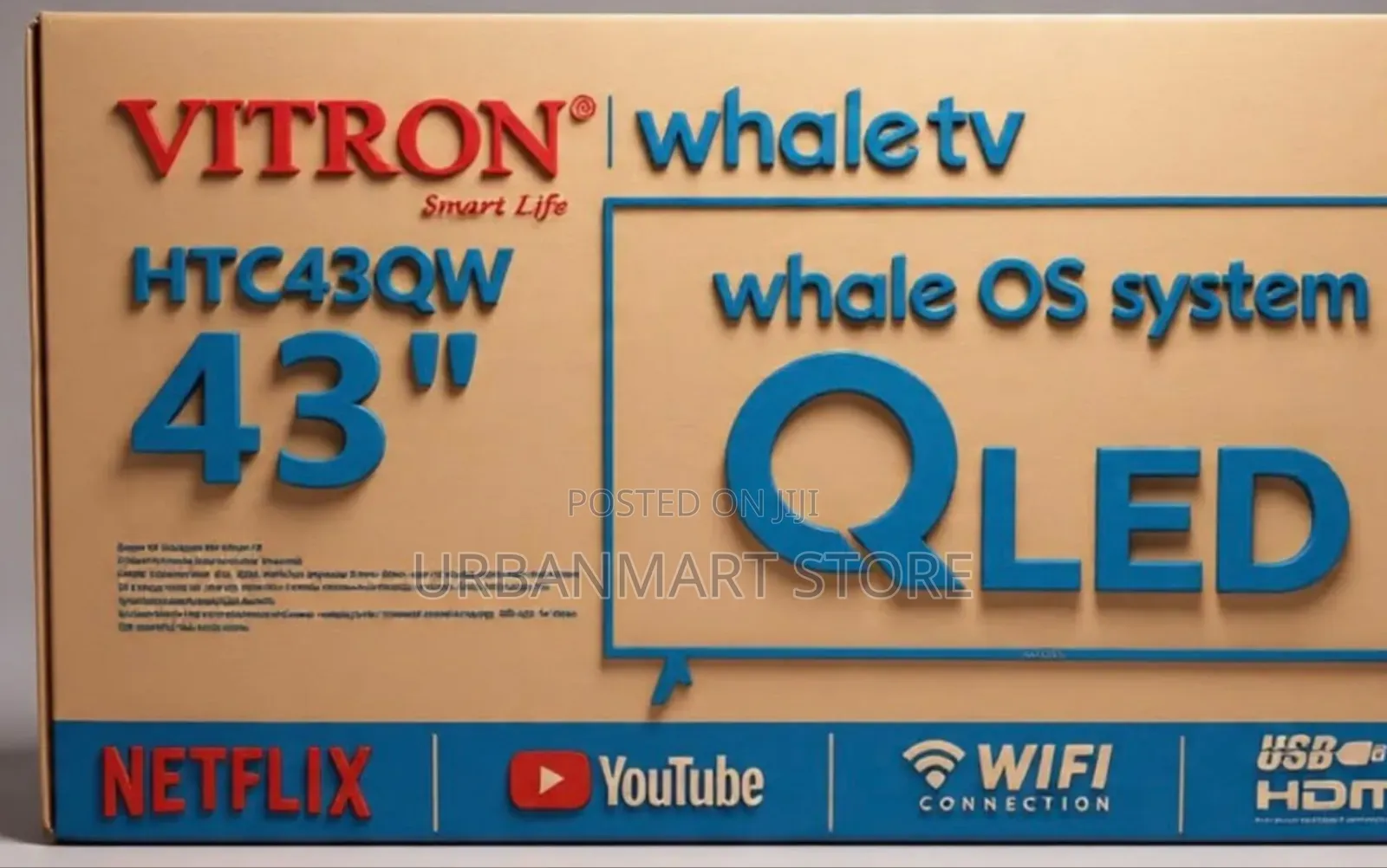 Vitron 43 Inch QLED TV New Upgraded Model