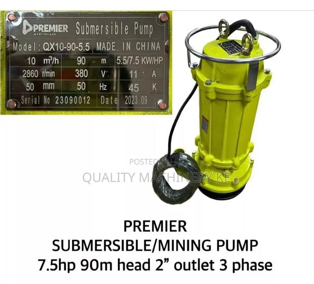 Reliable 7.5hp 3phase 90m Head 2” Outlet Mining Submersible Pump