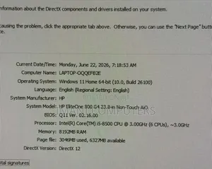 Desktop Computer HP EliteOne 800 8GB Intel Core i5 SSD 256GB