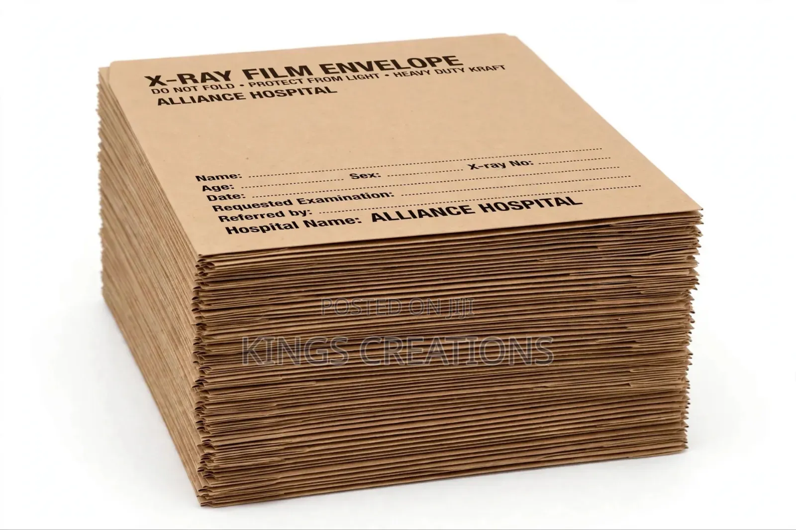 Printed/Customised Brown X -Ray Envelopes
