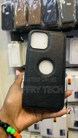 Premium Brown Faux/Vegan Leather Protective Back Cover Case iPhone 15