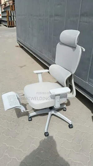 Unique White Ergonomic High-Back Mesh Office Chair F7h