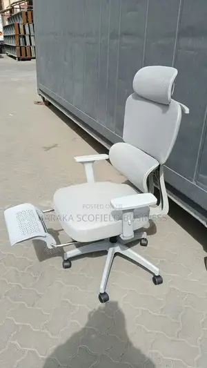 Unique White Ergonomic High-Back Mesh Office Chair F7h