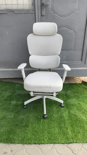 Unique White Ergonomic High-Back Mesh Office Chair F7h